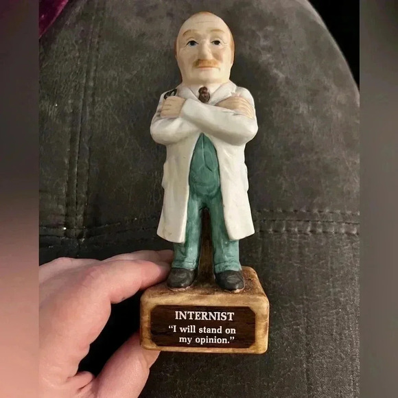 Abbott Pharmaceutical Internist Doctor figurine circa 1972 China Glass EUC - Picture 1 of 7